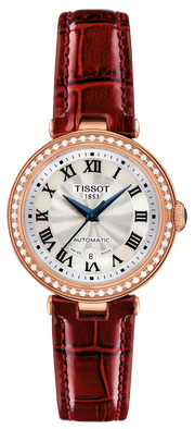  Shop Authentic Tissot Bellissima Small Lady Diamonds Silver Dial Brown Leather Strap Watch For Women - T126.207.66.113.00 - Luxxuri