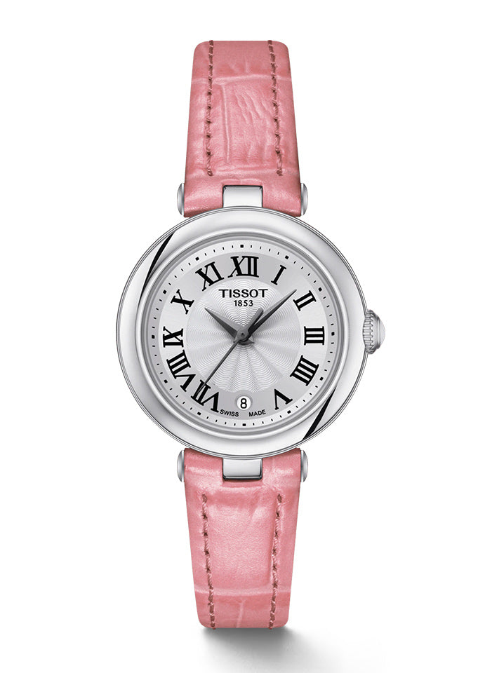  Shop Authentic Tissot Bellissima Small Lady Silver Dial Pink Leather Strap Watch For Women - T126.010.16.013.01 - Luxxuri