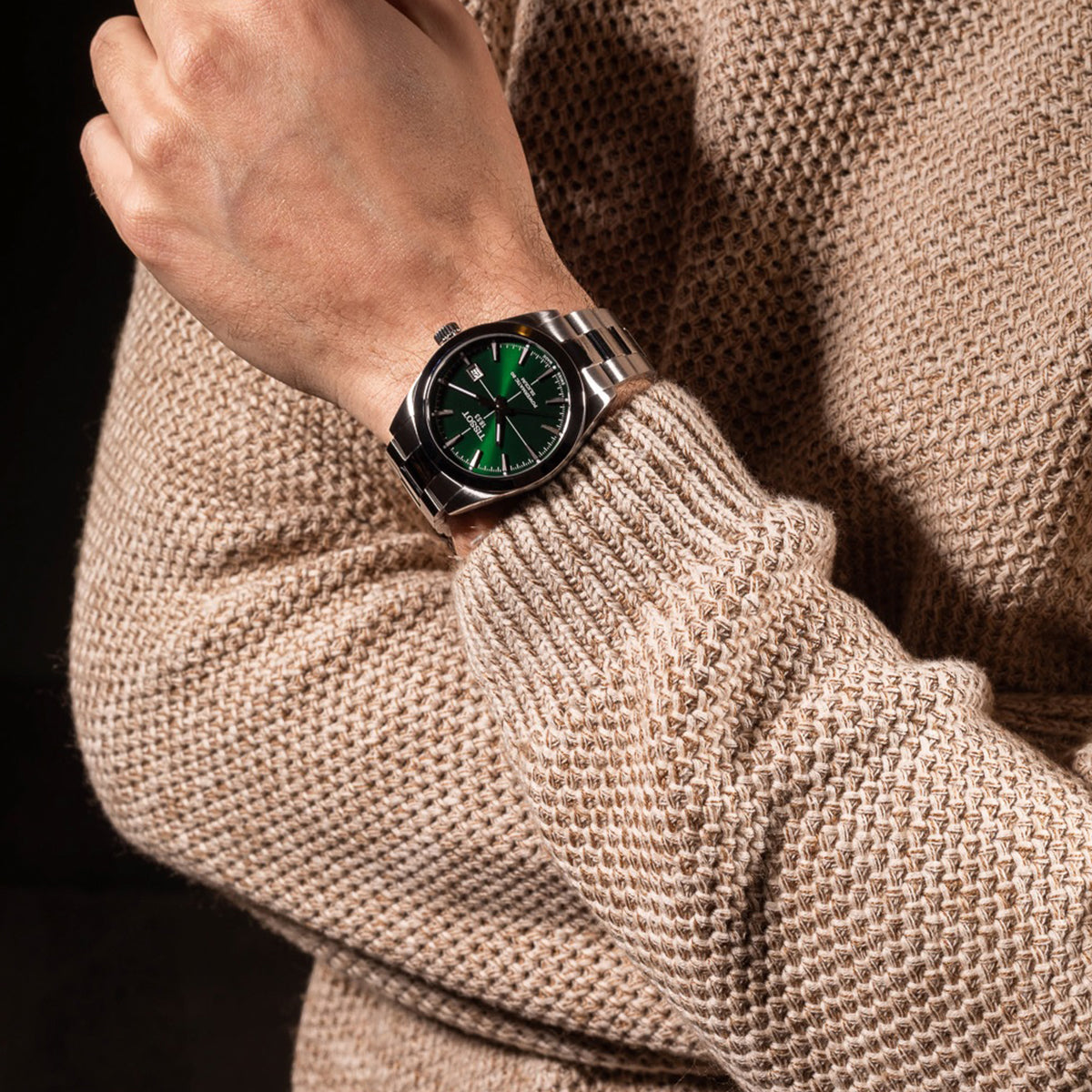  Shop Authentic Tissot Gentleman Powermatic 80 Silicium Green Dial Silver Steel Strap Watch For Men - T127.407.11.091.01 - Luxxuri