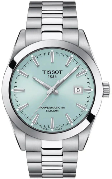  Shop Authentic Tissot Gentleman Powermatic 80 Silicium Ice Blue Silver Steel Strap Watch For Men - T127.407.11.351.00 - Luxxuri