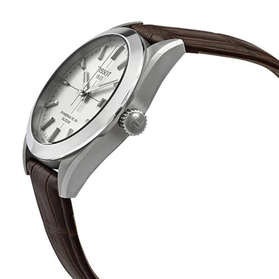  Shop Authentic Tissot Gentleman Powermatic 80 Silicium Silver Dial Brown Leather Strap Watch For Men - T127.407.16.031.01 - Luxxuri