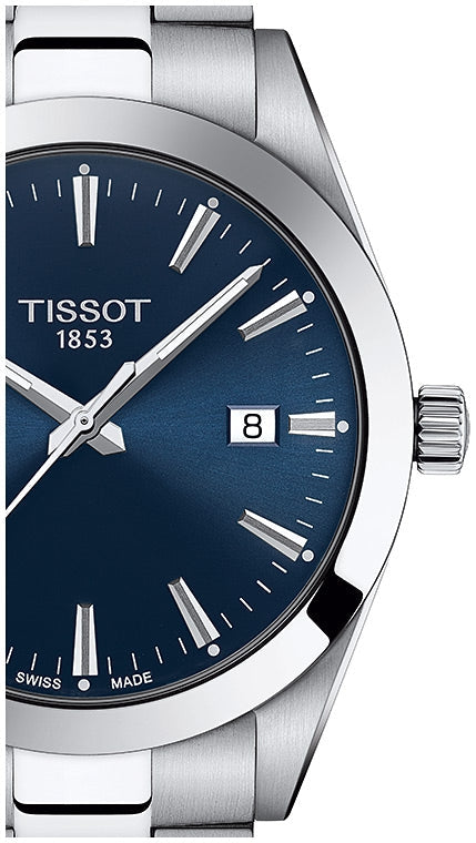  Shop Authentic Tissot Gentleman Blue Dial Silver Steel Strap Watch For Men - T127.410.11.041.00 - Luxxuri