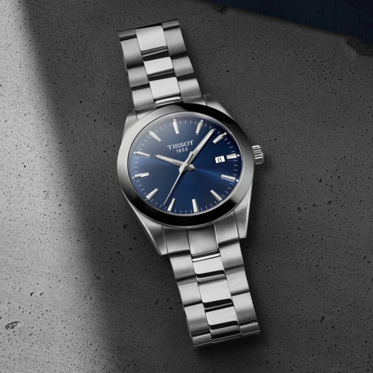  Shop Authentic Tissot Gentleman Blue Dial Silver Steel Strap Watch For Men - T127.410.11.041.00 - Luxxuri