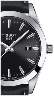  Shop Authentic Tissot Gentleman Black Dial Black Leather Strap Watch For Men - T127.410.16.051.00 - Luxxuri