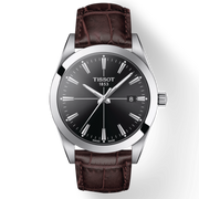  Shop Authentic Tissot Gentlemen Black Dial Brown Leather Strap Watch for Men - T127.410.16.051.01 - Luxxuri