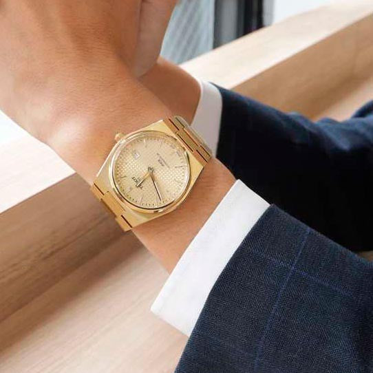  Shop Authentic Tissot PRX Powermatic 80 Gold Dial Gold Steel Strap Watch for Men - T137.407.33.021.00 - Luxxuri