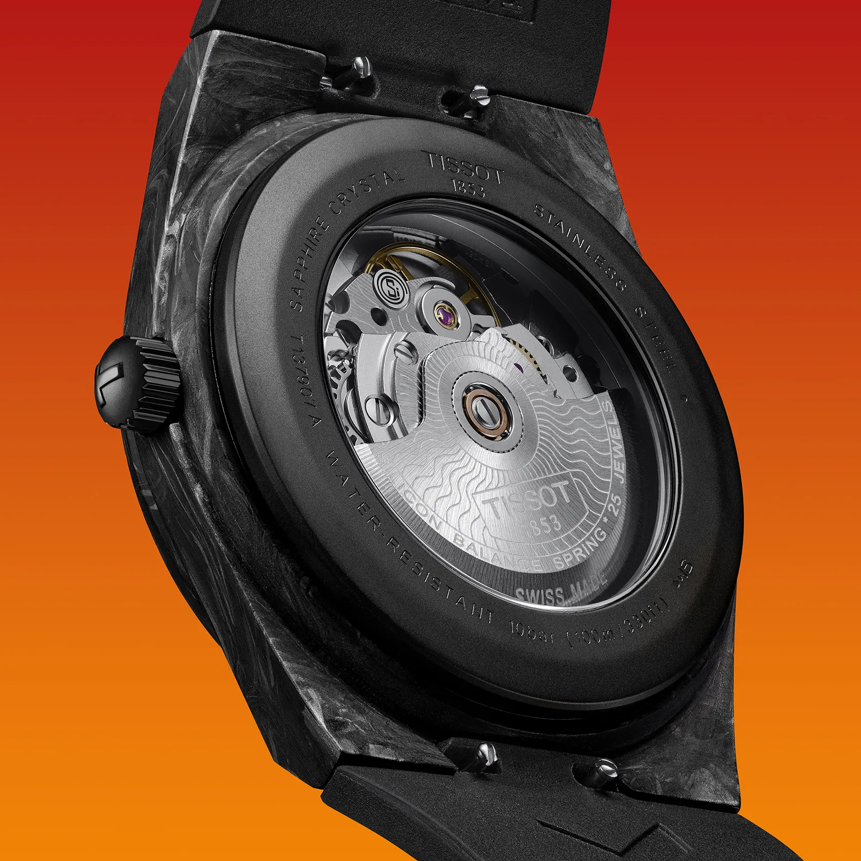  Shop Authentic Tissot PRX Powermatic 80 Carbon Black Dial Black Rubber Strap Watch for Men - T137.907.97.201.00 - Luxxuri