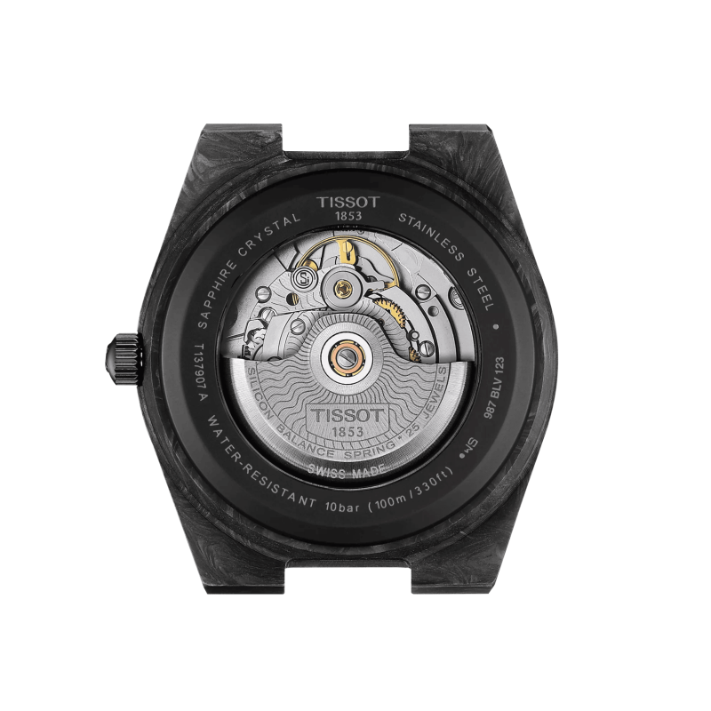  Shop Authentic Tissot PRX Powermatic 80 Carbon Black Dial Black Rubber Strap Watch for Men - T137.907.97.201.00 - Luxxuri