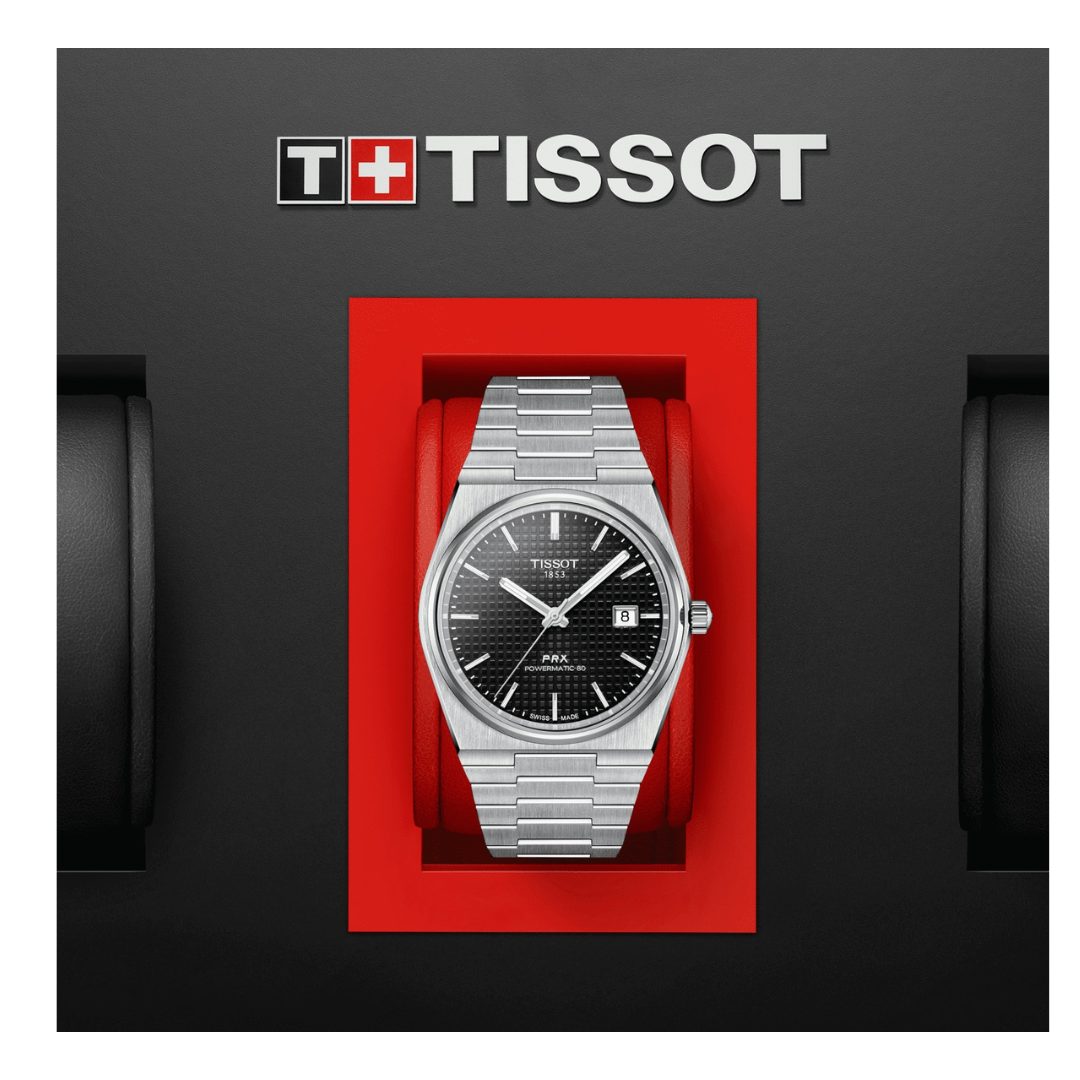  Shop Authentic Tissot PRX Powermatic 80 Black Dial Silver Steel Strap Watch For Men - T137.407.11.051.00 - Luxxuri