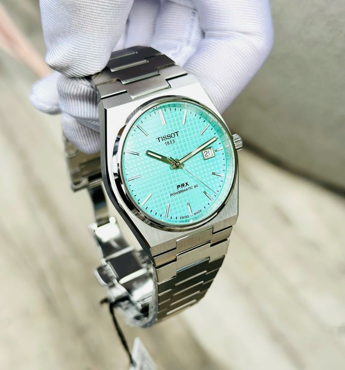  Shop Authentic Tissot PRX Powermatic 80 Automatic Mint Green Dial Silver Steel Strap Watch for Men - T137.407.11.091.01 - Luxxuri