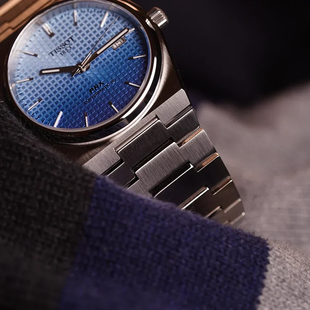  Shop Authentic Tissot PRX Powermatic 80 Gradient Blue Dial Silver Steel Strap Watch for Men - T137.407.11.351.01 - Luxxuri