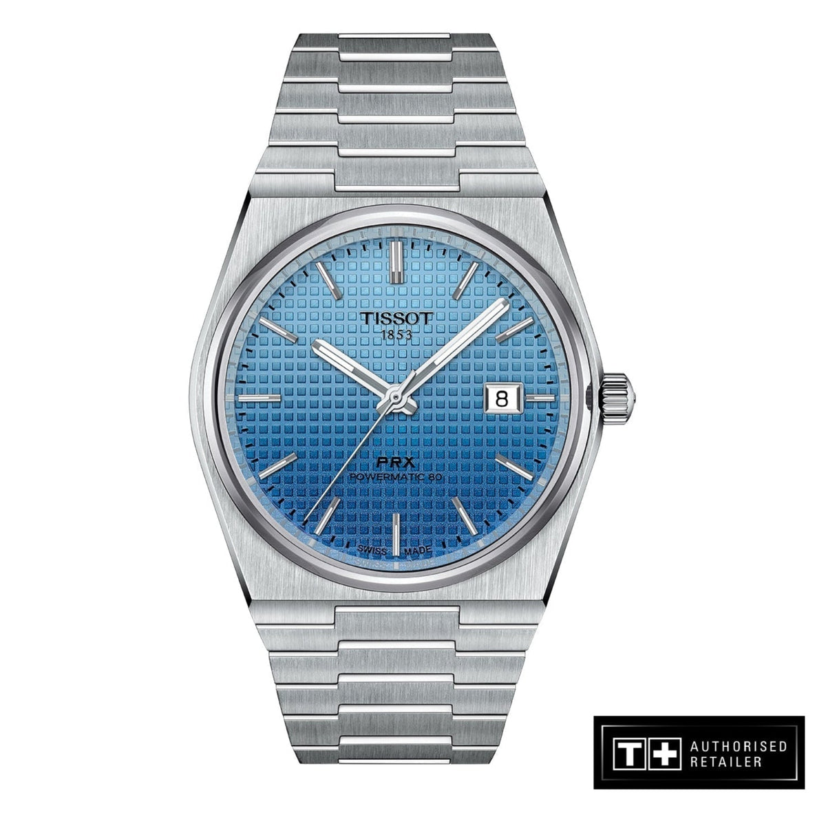  Shop Authentic Tissot PRX Powermatic 80 Gradient Blue Dial Silver Steel Strap Watch for Men - T137.407.11.351.01 - Luxxuri