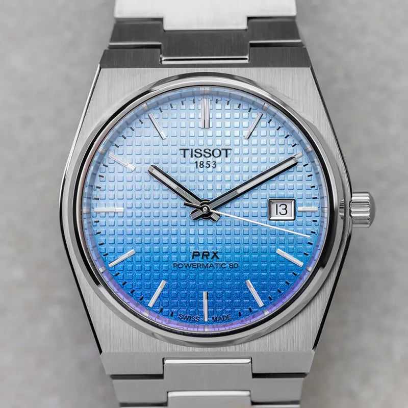  Shop Authentic Tissot PRX Powermatic 80 Gradient Blue Dial Silver Steel Strap Watch for Men - T137.407.11.351.01 - Luxxuri