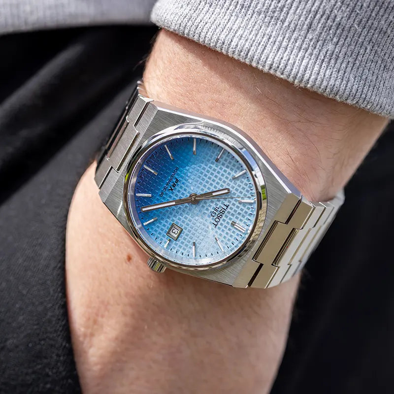  Shop Authentic Tissot PRX Powermatic 80 Gradient Blue Dial Silver Steel Strap Watch for Men - T137.407.11.351.01 - Luxxuri