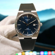  Shop Authentic Tissot PRX Powermatic 80 Blue Dial Black Rubber Strap Watch for Men - T137.407.17.041.00 - Luxxuri