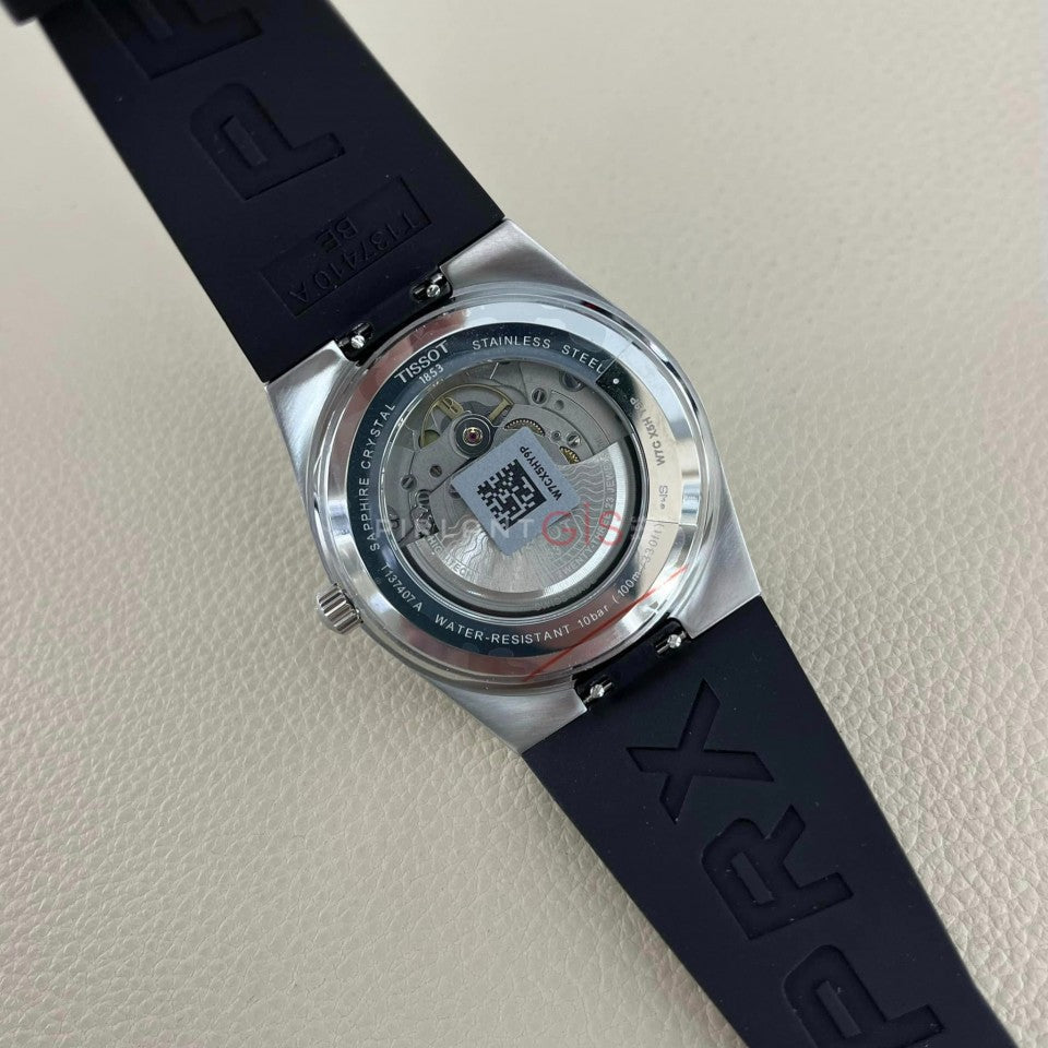  Shop Authentic Tissot PRX Powermatic 80 Black Dial Black Rubber Strap Watch for Men - T137.407.17.051.00 - Luxxuri