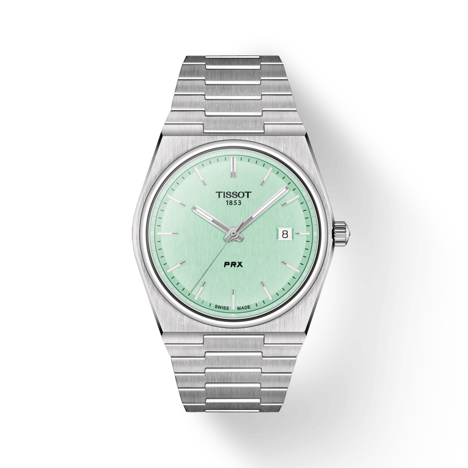  Shop Authentic Tissot PRX Quartz Light Green Dial Silver Steel Strap Watch for Men - T137.410.11.091.01 - Luxxuri