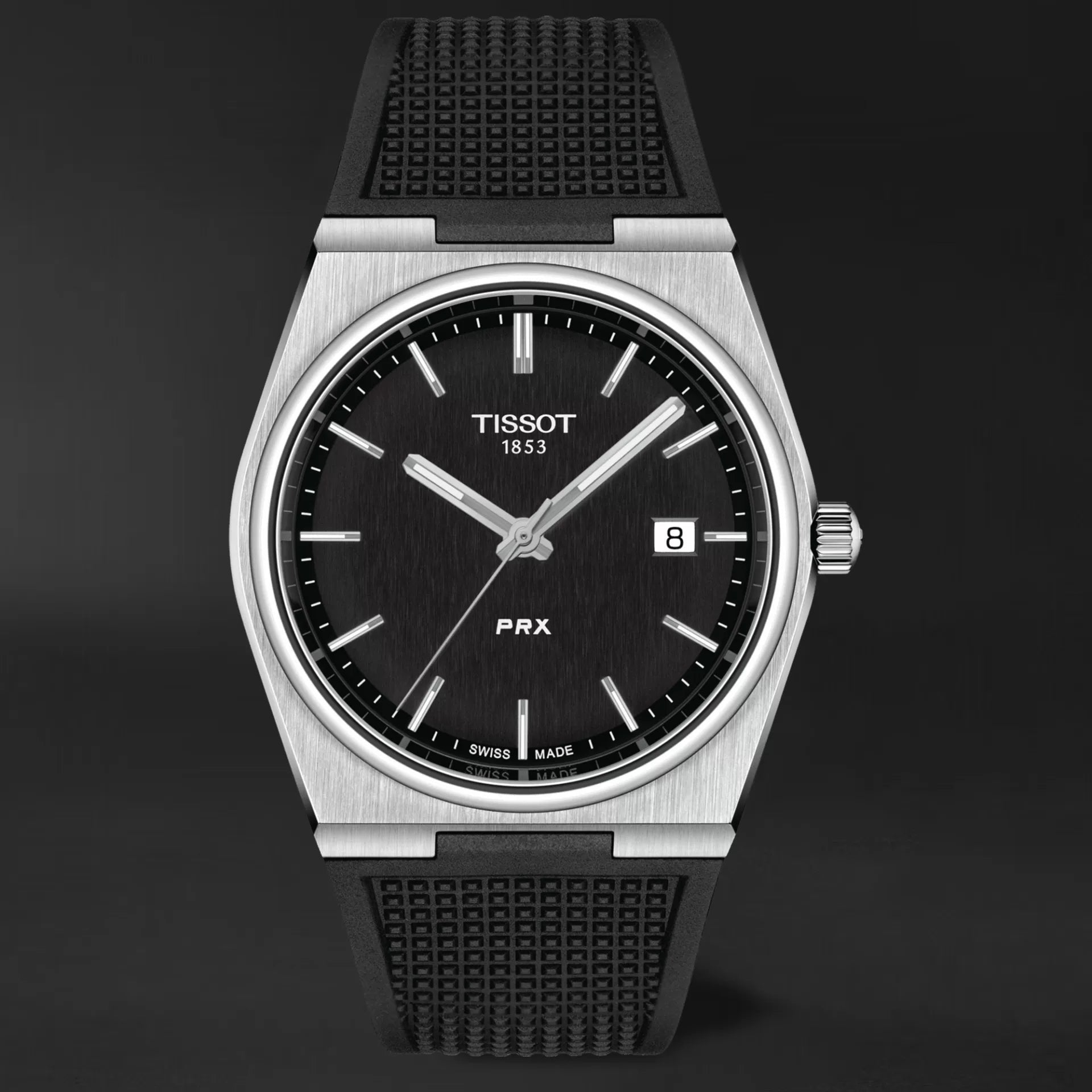  Shop Authentic Tissot PRX Black Dial Black Rubber Strap Watch For Men - T137.410.17.051.00 - Luxxuri