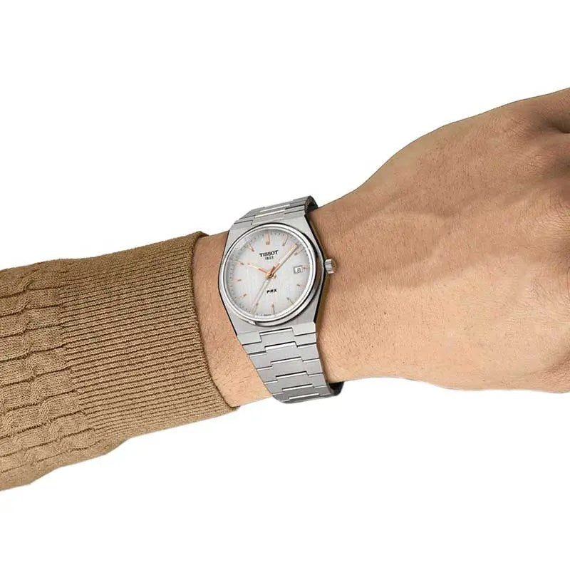  Shop Authentic Tissot PRX Quartz Silver Dial Silver Steel Strap Watch for Men - T137.410.11.031.00 - Luxxuri