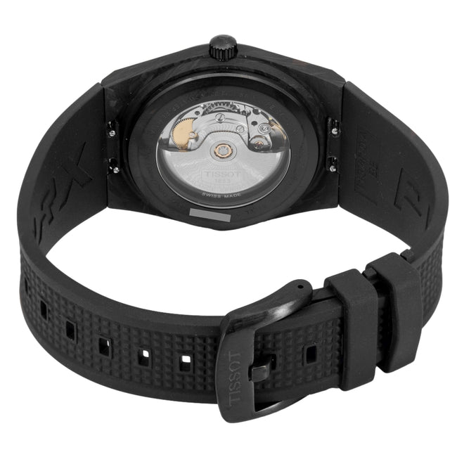  Shop Authentic Tissot PRX Powermatic 80 Carbon Black Dial Black Rubber Strap Watch for Men - T137.907.97.201.00 - Luxxuri