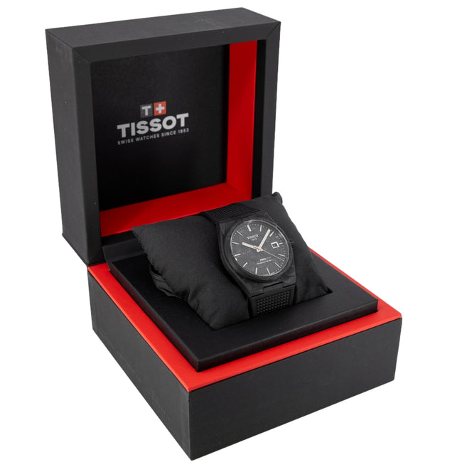  Shop Authentic Tissot PRX Powermatic 80 Carbon Black Dial Black Rubber Strap Watch for Men - T137.907.97.201.00 - Luxxuri