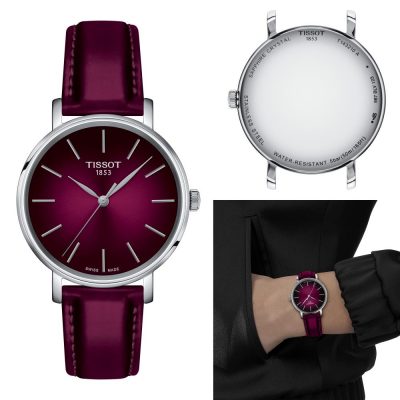  Shop Authentic Tissot Everytime Lady Burgundy Dial Burgundy Leather Strap Watch for Women - T143.210.17.331.00 - Luxxuri