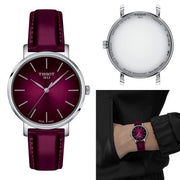  Shop Authentic Tissot Everytime Lady Burgundy Dial Burgundy Leather Strap Watch for Women - T143.210.17.331.00 - Luxxuri