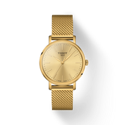  Shop Authentic Tissot Everytime Lady Gold Dial Gold Mesh Bracelet Watch for Women - T143.210.33.021.00 - Luxxuri
