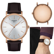  Shop Authentic Tissot Everytime Gent Silver Dial Brown Leather Strap Watch for Men - T143.410.36.011.00 - Luxxuri