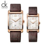  Shop Authentic Calvin Klein Window White Dial Brown Leather Strap Watch for Women - K2M23620 - Luxxuri