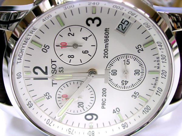  Shop Authentic Tissot T Race PRC 200 Chronograph White Dial Brown Leather Strap Watch for Men -  T17.1.516.32 - Luxxuri