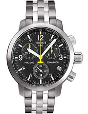  Shop Authentic Tissot T Sport PRC200 Chronograph Black Dial Silver Steel Strap Watch for Men - T17.1.586.52 - Luxxuri