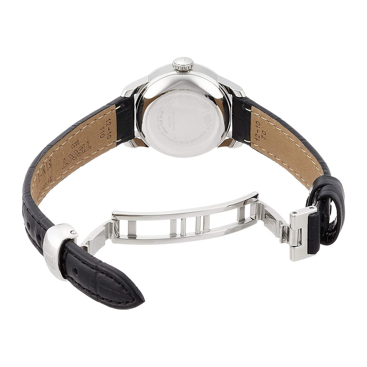  Shop Authentic Tissot Le Locle Automatic Lady Black Dial Black Leather Strap Watch for Women - T41.1.123.57 - Luxxuri