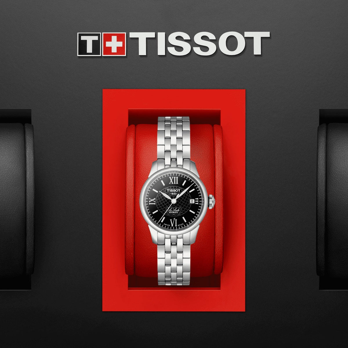  Shop Authentic Tissot Le Locle Automatic Small Lady Black Dial Silver Steel Strap Watch For Women - T41.1.183.53 - Luxxuri