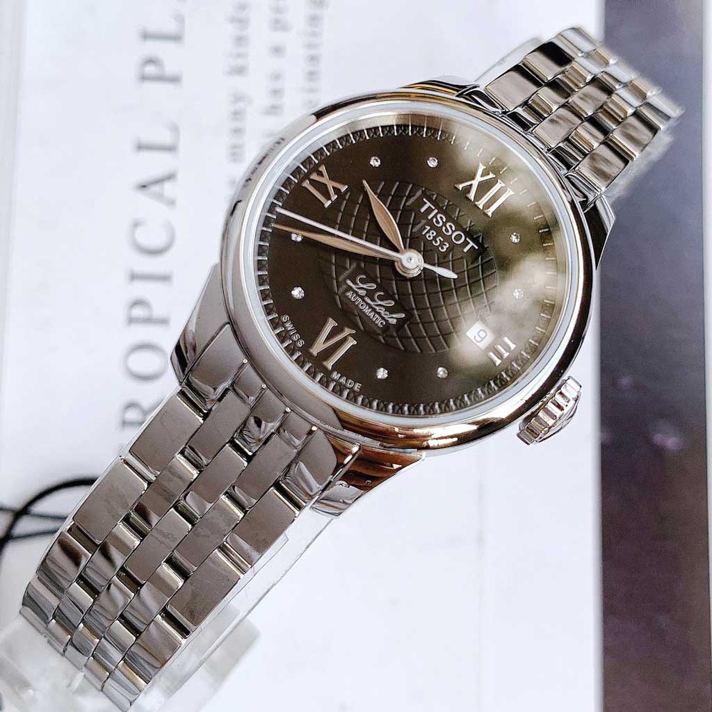 Shop Authentic Tissot Le Locle Automatic Lady Black Dial Silver Steel Strap Watch For Women - T41.1.183.56 - Luxxuri