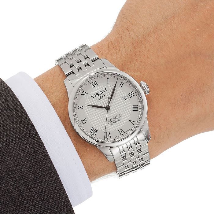  Shop Authentic Tissot T Classic Le Locle Automatic White Dial Silver Steel Strap Watch For Men - T41.1.483.33 - Luxxuri