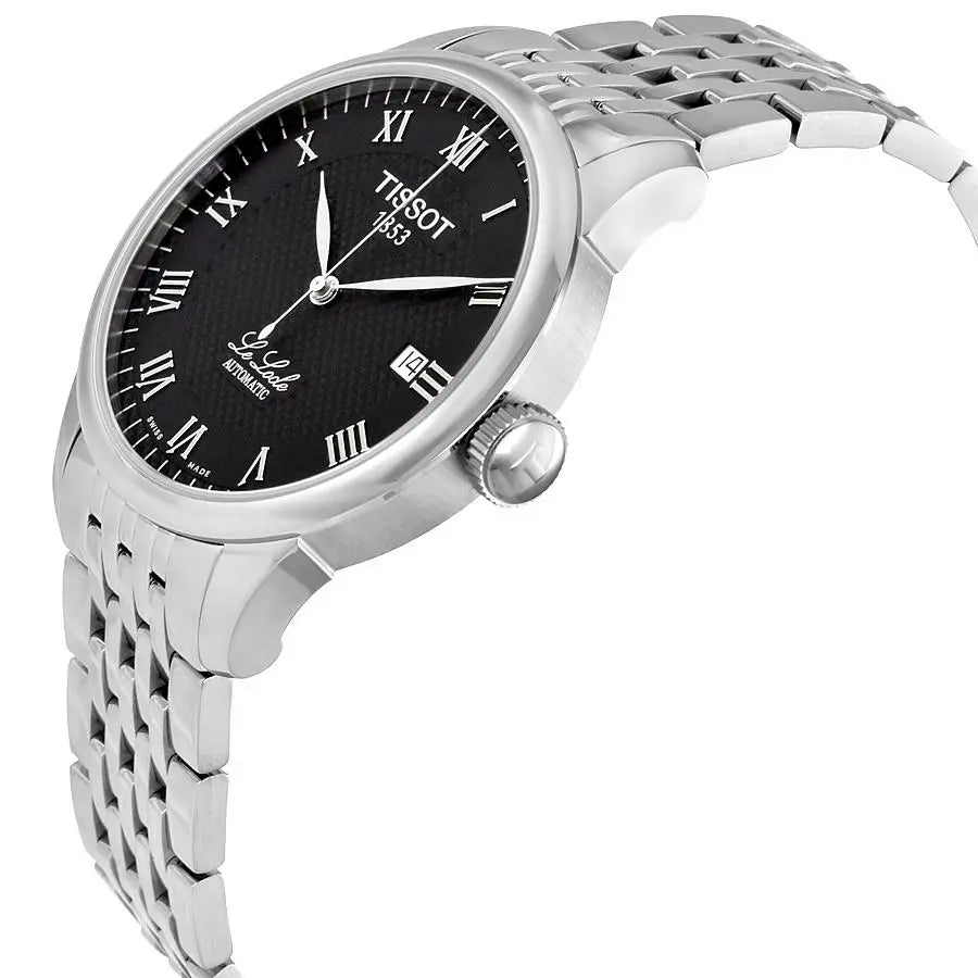  Shop Authentic Tissot Le Locle Automatic Black Dial Silver Steel Strap Watch For Men - T41.1.483.53 - Luxxuri