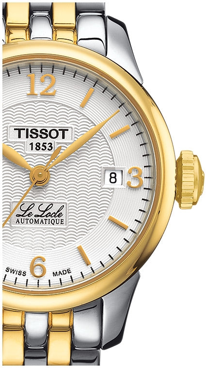  Shop Authentic Tissot Le Locle Automatic Small Lady White Dial Two Tone Steel Strap Watch For Women - T41.2.183.34 - Luxxuri