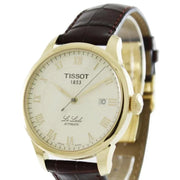  Shop Authentic Tissot Le Locle Automatic Gold Dial Brown Leather Strap Watch For Men - T41.5.413.73 - Luxxuri