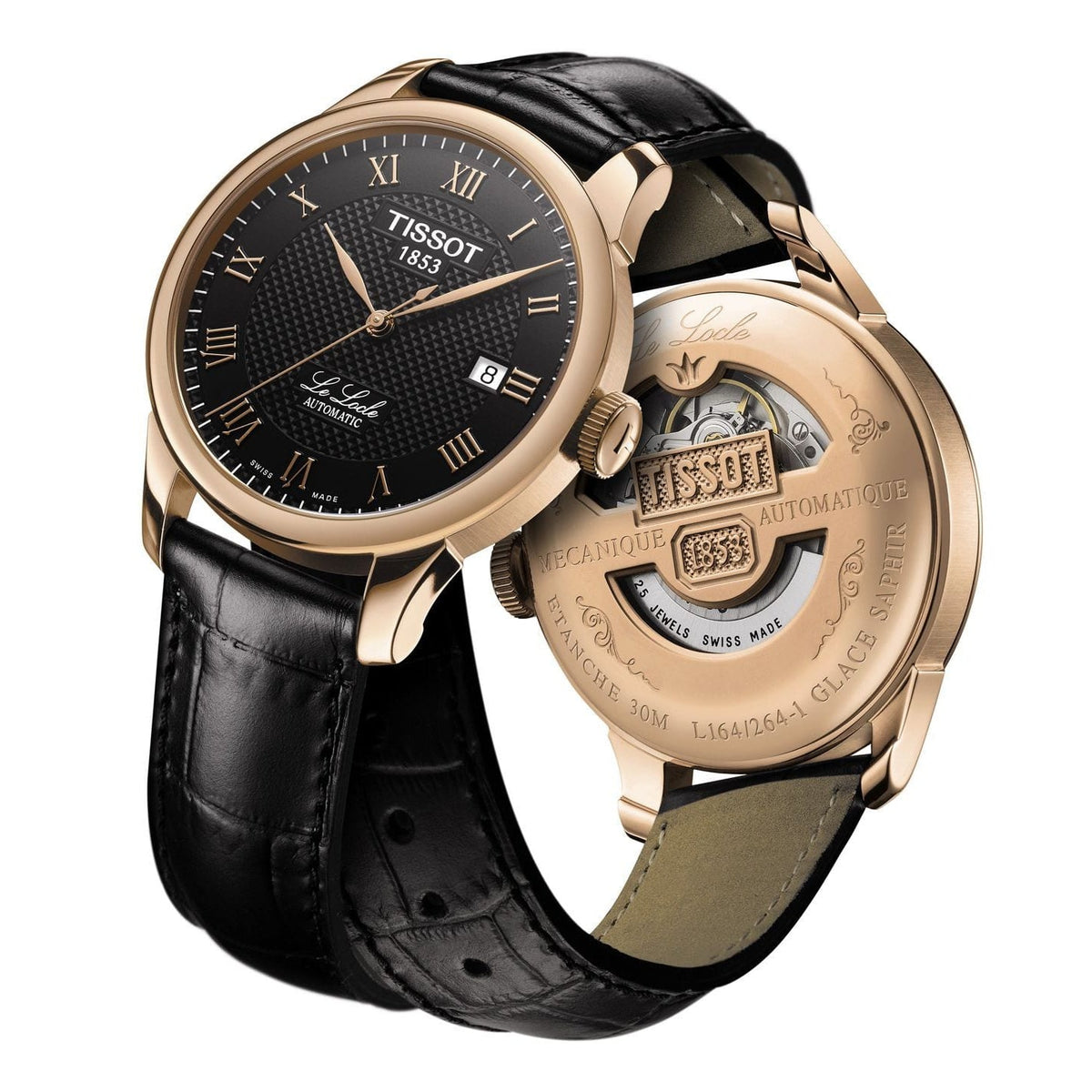  Shop Authentic Tissot T Classic Le Locle Automatic Black Dial Black Leather Strap Watch For Men - T41.5.423.53 - Luxxuri