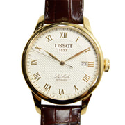  Shop Authentic Tissot Le Locle Automatic Gold Dial Brown Leather Strap Watch For Men - T41.5.413.73 - Luxxuri