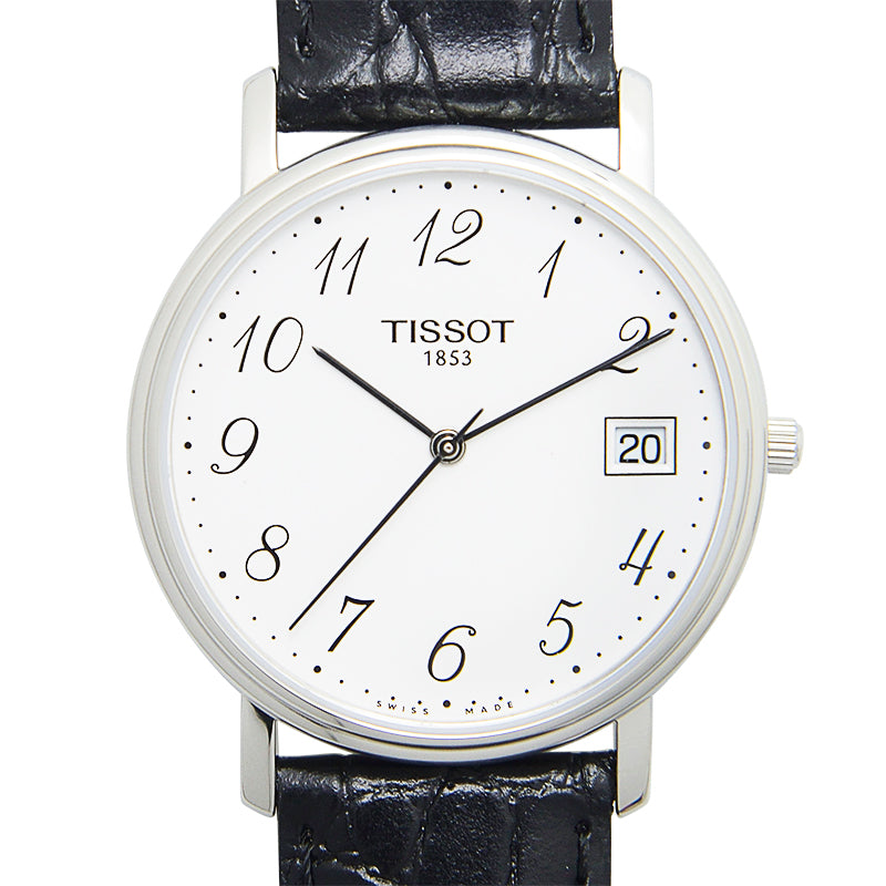  Shop Authentic Tissot T Classic Desire White Dial Black Leather Strap Watch For Men - T52.1.421.12 - Luxxuri