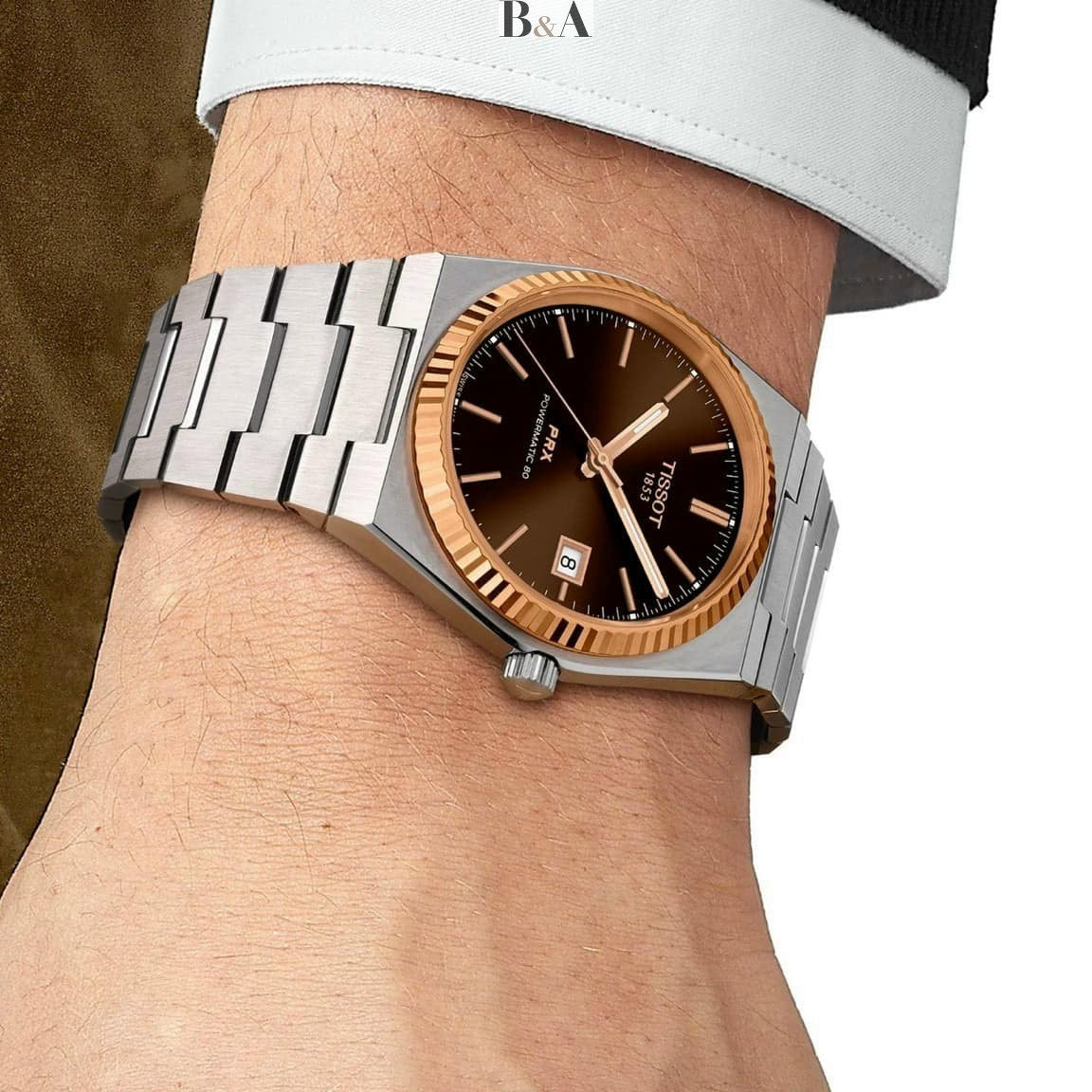  Shop Authentic Tissot PRX Powermatic 80 Automatic 18K Gold Blue Dial Silver Steel Strap Watch for Men - T931.407.41.041.00 - Luxxuri