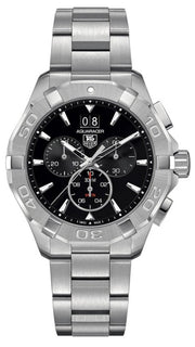  Shop Authentic Tag Heuer Aquaracer Chronograph Black Dial Silver Steel Strap Watch for Men - CAY1110.BA0927 - Luxxuri