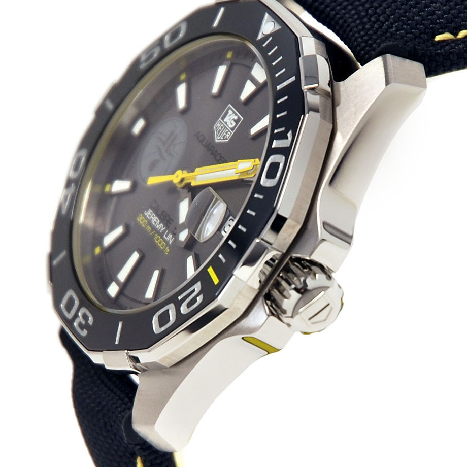  Shop Authentic Tag Heuer Aquaracer Jeremy Lin Special Edition Grey Dial Black Nylon Strap Watch for Men - WAY211F.FC6362 - Luxxuri