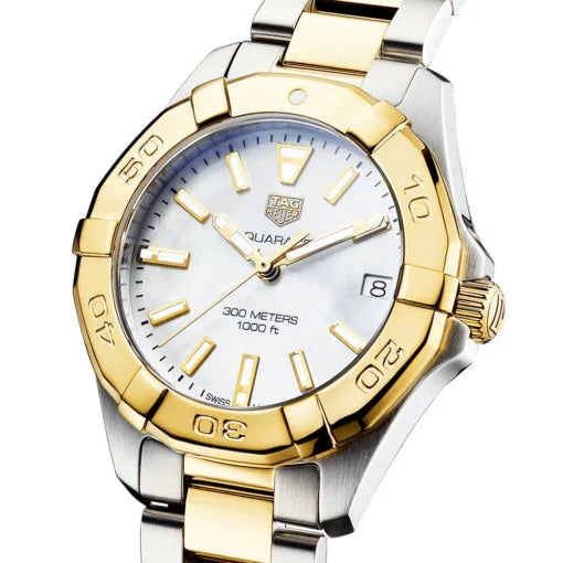  Shop Authentic Tag Heuer Aquaracer Silver Dial Two Tone Steel Strap Watch for Women - WBD1120.BB0930 - Luxxuri