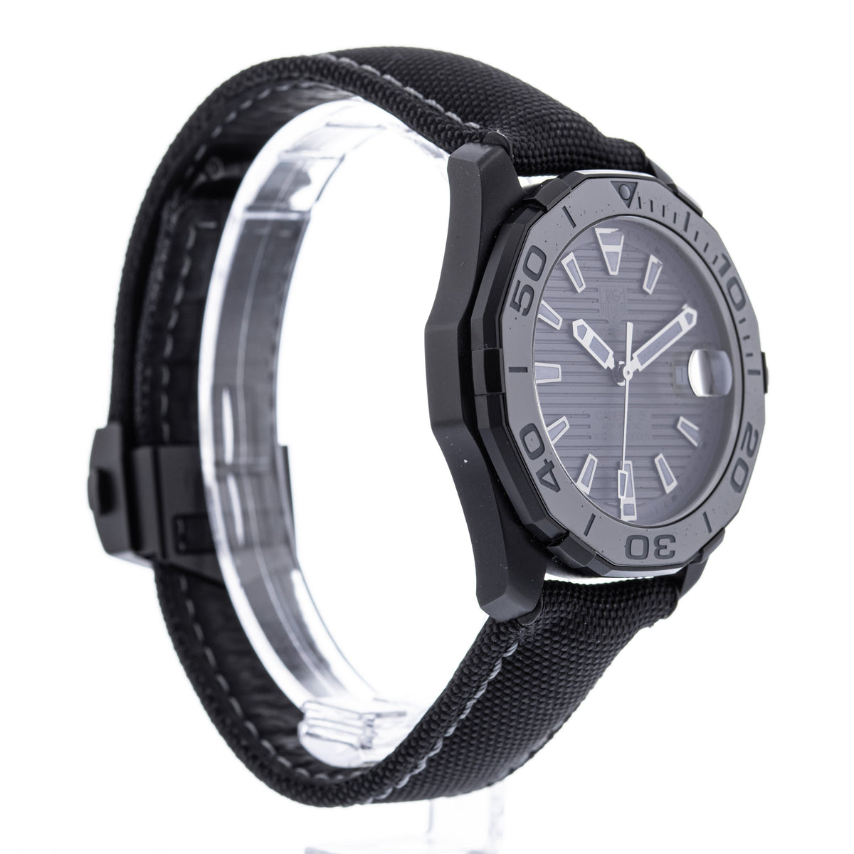  Shop Authentic Tag Heuer Aquaracer 300 Swiss Limited Edition Black Dial Black Nylon Strap Watch for Men - WAY218B.FC6364 - Luxxuri