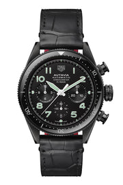  Shop Authentic Tag Heuer Autavia Chronometer Flyback Chronograph Black Dial Black Leather Strap Watch for Men - CBE511C.FC8280 - Luxxuri
