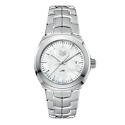  Shop Authentic Tag Heuer Link Quartz Mother of Pearl Dial Silver Steel Strap Watch for Women - WBC1310.BA0600 - Luxxuri