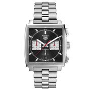  Shop Authentic Tag Heuer Monaco Automatic Chronograph Black Dial Silver Steel Strap Watch for Men - CBL2113.BA0644 - Luxxuri